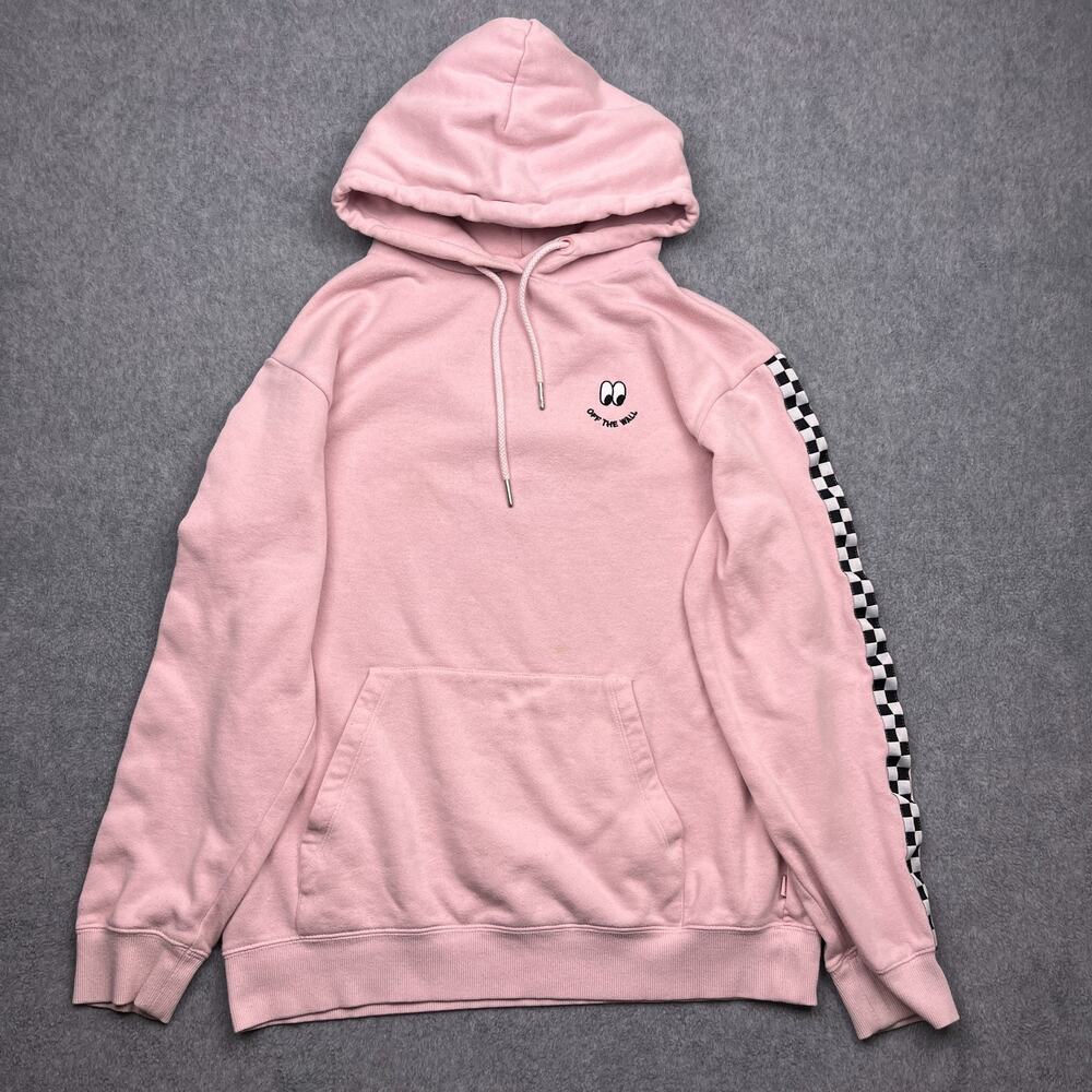 vans lazy oaf off the wall hoodie pink oversized xs/s